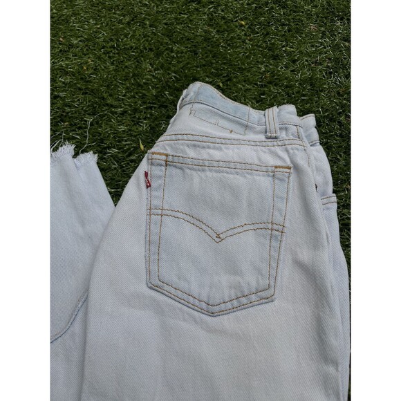 Vintage Levis 501 washed light blue frayed 25 x 27 - Picture 5 of 16